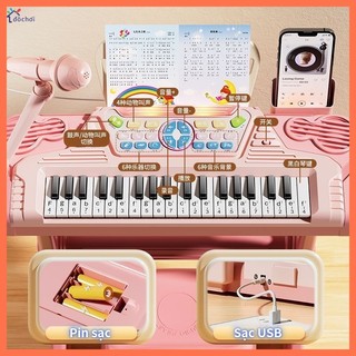 Bé Gái Mầm Non Đồ Chơi Giáo Dục 37 Phím Điện Tử Kỹ Thuật Số Mini Piano Đồ Chơi Giáo Dục Âm Nhạc Instru