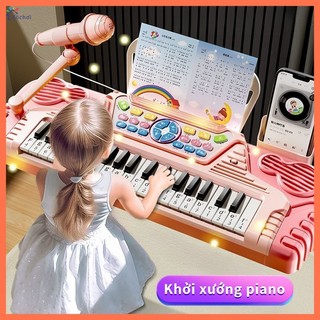 Bé Gái Mầm Non Đồ Chơi Giáo Dục 37 Phím Điện Tử Kỹ Thuật Số Mini Piano Đồ Chơi Giáo Dục Âm Nhạc Instru