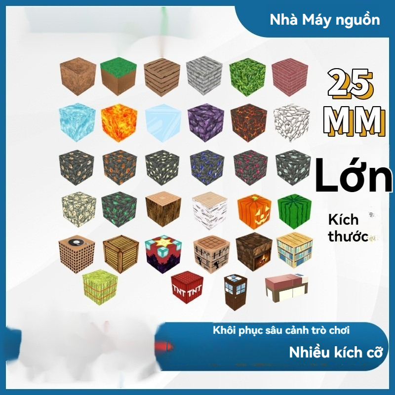 Minecraft Cube Từ Khối Xếp Hình Khối Lập Phương Từ Tính Lắp Ráp Đồ Chơi ...