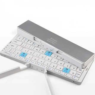 Bàn phím không dây gập BOW nhôm có chân đế cho điện thoại, sạc Bluetooth