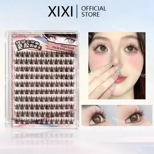 Xixi Lông mi giả tự dính 120 chiếc Lông mi giả không keo DIY Dễ dàng bám dính Chắc chắn và không rơi Kích thước hỗn hợp 7mm-12mm NO.JM-28