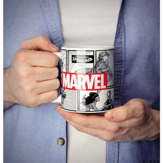Cốc sứ tráng /Cốc gốm sứ dung tích lớn Marvel Cup Spiderman Hulk 350ml