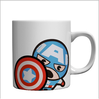 Cốc sứ tráng /Cốc gốm sứ dung tích lớn Marvel Cup Spiderman Hulk 350ml