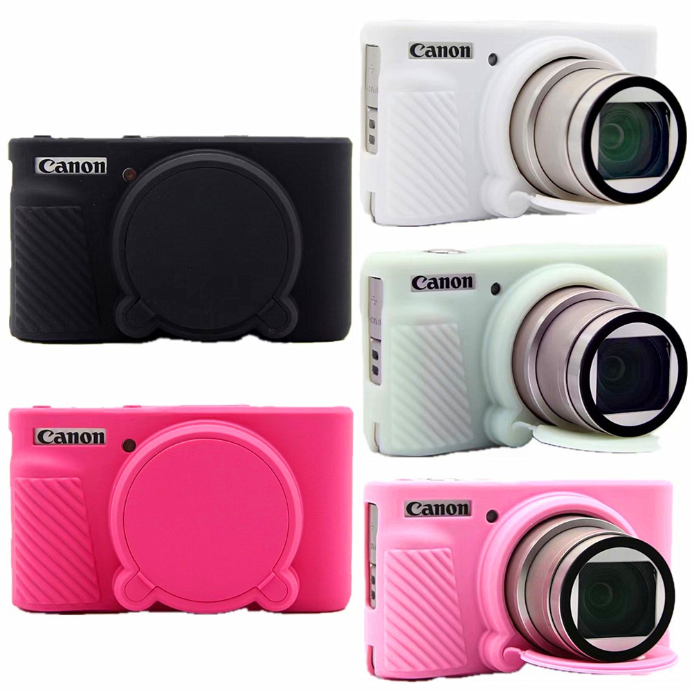 Coque En Silicone Pour Canon PowerShot SX740/SX730 - Avec Couvercle D'objectif - Noir - Protection Légère