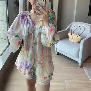 Áo sơ mi dài tay dáng rộng cổ điển thời trang Hàn Quốc cổ chữ v dáng rộng