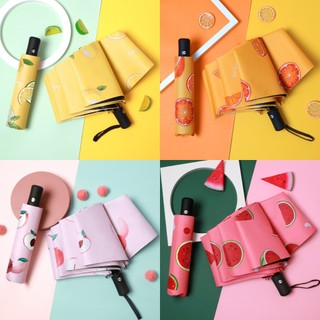 Dù che nắng tám xương bằng nhựa vinyl lưới gấp tự động che nắng cho cả mưa và nắng umbrella【Chiosala12】