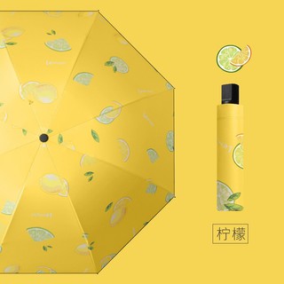 Dù che nắng tám xương bằng nhựa vinyl lưới gấp tự động che nắng cho cả mưa và nắng umbrella【Chiosala12】