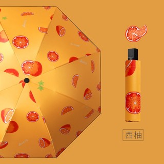 Dù che nắng tám xương bằng nhựa vinyl lưới gấp tự động che nắng cho cả mưa và nắng umbrella【Chiosala12】