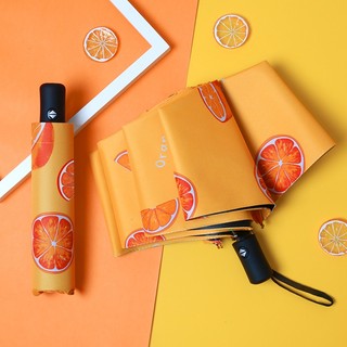 Dù che nắng tám xương bằng nhựa vinyl lưới gấp tự động che nắng cho cả mưa và nắng umbrella【Chiosala12】