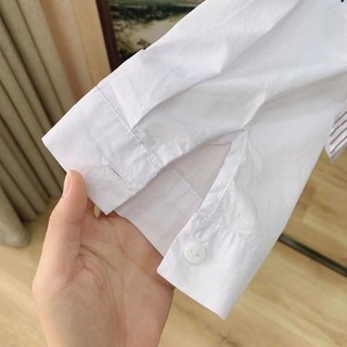 Phong Cách Hàn Quốc Nữ Nữ Sọc Dài Tay Áo Sơ Mi Baju Baju Wanita Lengan Panjang Hàng Mới Sẵn Có