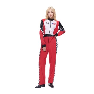 Thời Trang Nữ Đua Xe Bé Gái Trang Phục Người Lớn F1 Xe Đua Đua Trang Phục Hóa Trang Halloween Đảng Tốc Độ Lái Xe Bé Trang Phục - Nữ Racer Body