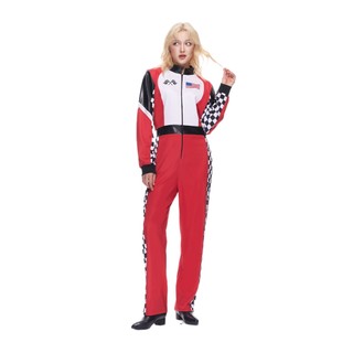 Thời Trang Nữ Đua Xe Bé Gái Trang Phục Người Lớn F1 Xe Đua Đua Trang Phục Hóa Trang Halloween Đảng Tốc Độ Lái Xe Bé Trang Phục - Nữ Racer Body