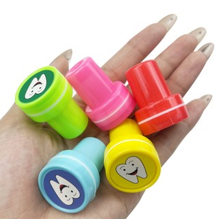 10 Cái / hộp Nhiều Màu Sắc Flash Tem Tự Mực Cao Su Dễ Thương Tem Nha Khoa Phòng Khám Học Sinh Phần Thưởng Quà Tặng Giáng Sinh