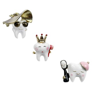 1 Chiếc Dễ Thương Men Răng Thổ Cẩm Pin Sáng Tạo Ngộ nghĩnh Nha Khoa Nha Sĩ Trang Sức Ve Áo Ba Lô Mũ Trang Trí Huy Hiệu Cho Nữ Cô Gái