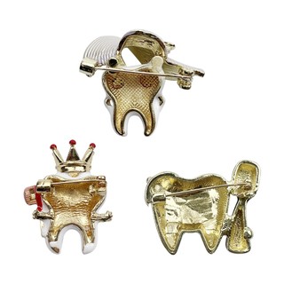 1 Chiếc Dễ Thương Men Răng Thổ Cẩm Pin Sáng Tạo Ngộ nghĩnh Nha Khoa Nha Sĩ Trang Sức Ve Áo Ba Lô Mũ Trang Trí Huy Hiệu Cho Nữ Cô Gái