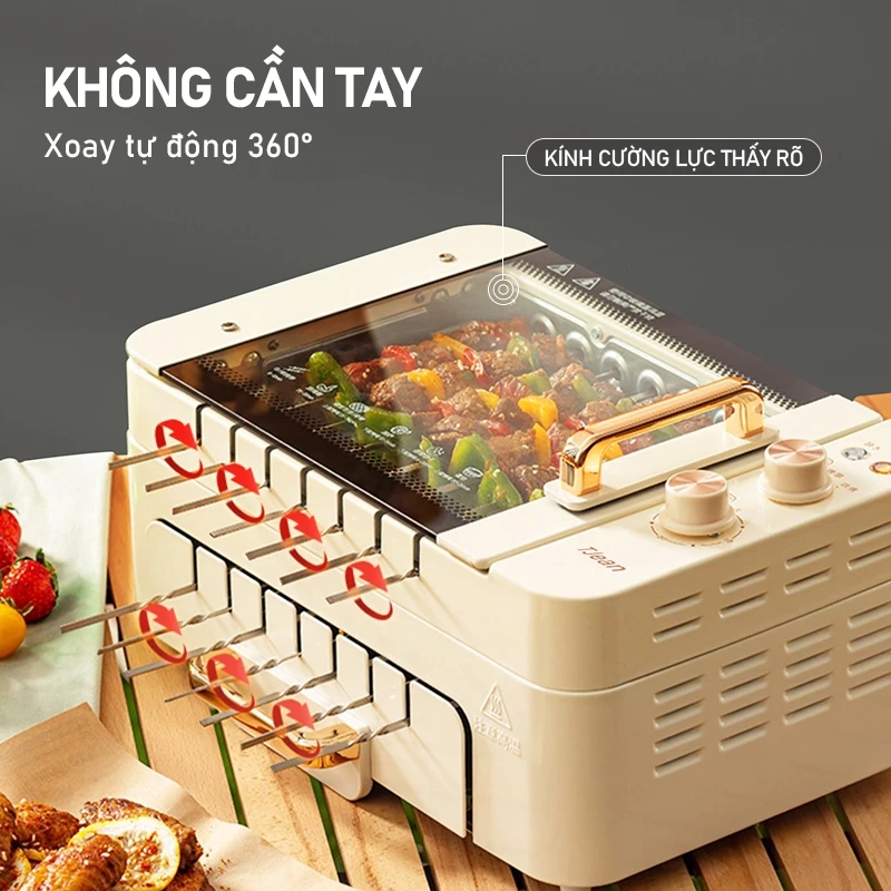 TJean Bếp Nướng Điện Không Khói bếp nướng điện cao cấp đa năng gia đình