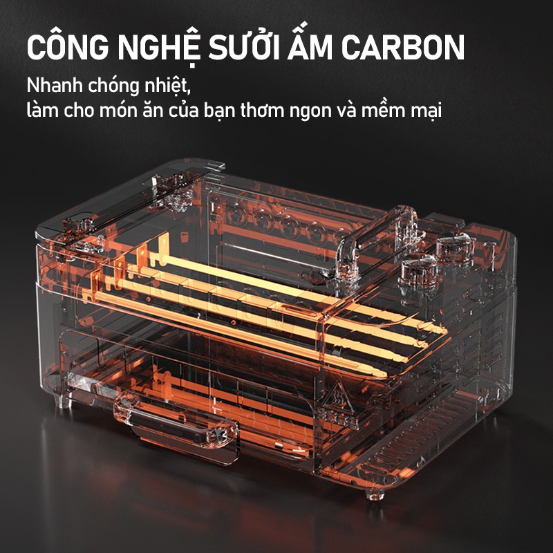 Bếp nướng điện không khói TJean TS-S2 xiên xoay 360 độ