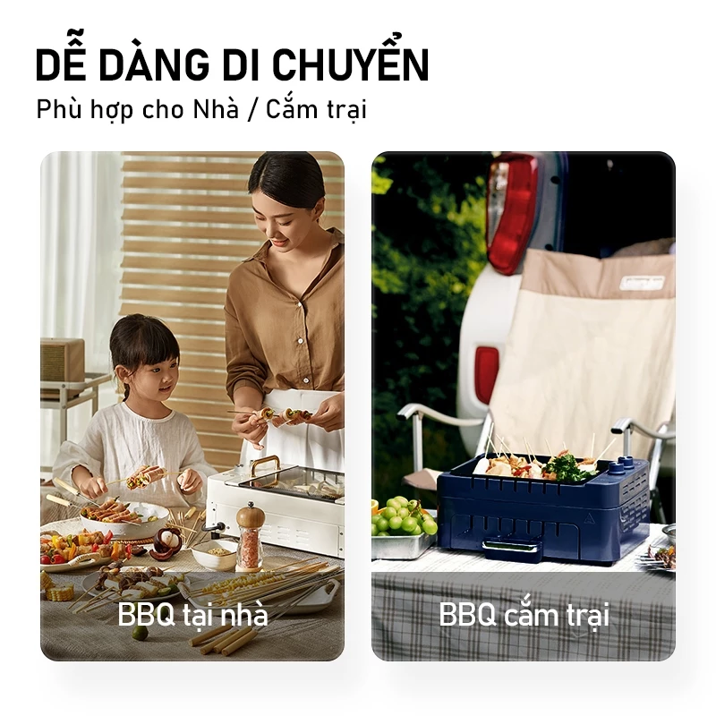 TJean Bếp Nướng Điện Không Khói bếp nướng điện cao cấp đa năng gia đình