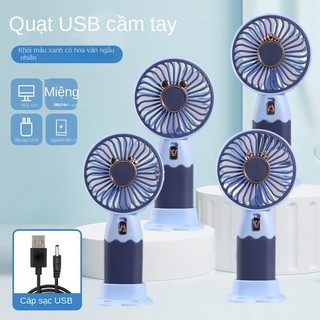 Quạt Điện có đế Quạt Cầm Tay Mini Sạc USB Tích Điện Di Động Quạt Bàn Có Thể Gập Lại