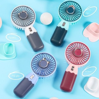 Quạt Điện có đế Quạt Cầm Tay Mini Sạc USB Tích Điện Di Động Quạt Bàn Có Thể Gập Lại