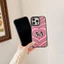 Ốp điện thoại hình thỏ màu hồng hình trái tim dễ thương cho iphone 16 Pro Max 15 Pro Max 15 Plus 14 Pro Max 14Plus i14 13 Pro Max i11 i13 13pro 12 Pro Max Vỏ bảo vệ Acrylic