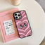 Ốp điện thoại hình thỏ màu hồng hình trái tim dễ thương cho iphone 16 Pro Max 15 Pro Max 15 Plus 14 Pro Max 14Plus i14 13 Pro Max i11 i13 13pro 12 Pro Max Vỏ bảo vệ Acrylic