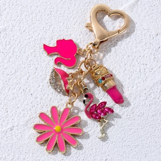 Đẹp Hoa Hồng Đỏ Túi Trái Tim Miệng Men Móc Khóa Hoạt Hình Dễ Thương Quà Tặng Cho Nữ Cô Gái Handmade Trang Trí Bộ Trang Sức