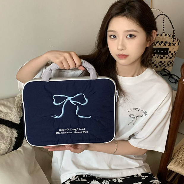 Túi Laptop Ins Dễ Thương Thêu Nơ Máy Tính Bảng Lót Gói Thích Hợp Cho 10 ...