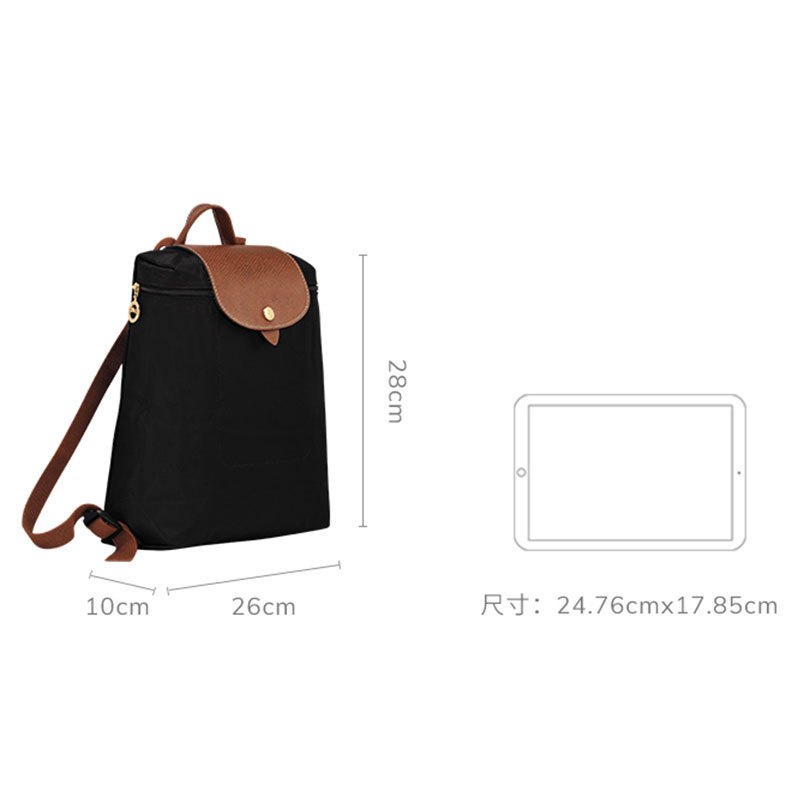 Ba lô thời trang nữ War Horse Pháp Túi du lịch sức chứa lớn Nylon Da thật Schoolbag