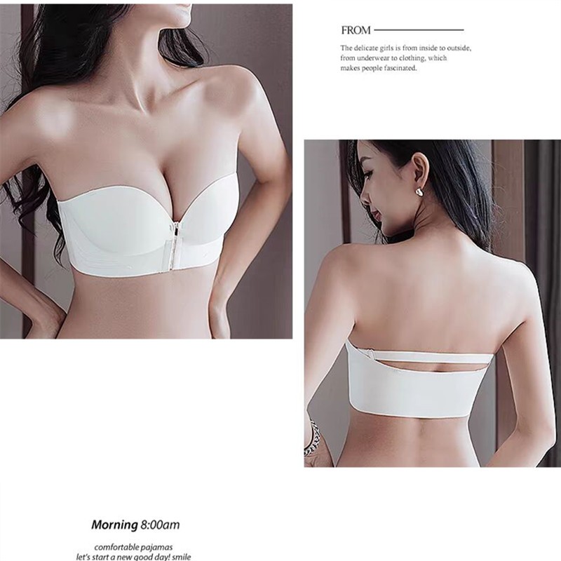 Áo ngực nữ thời trang cài trước, mút dày, dành cho ngực nhỏ, không dây, mềm mại, nâng đẩy, đồ lót nữ - ảnh 7