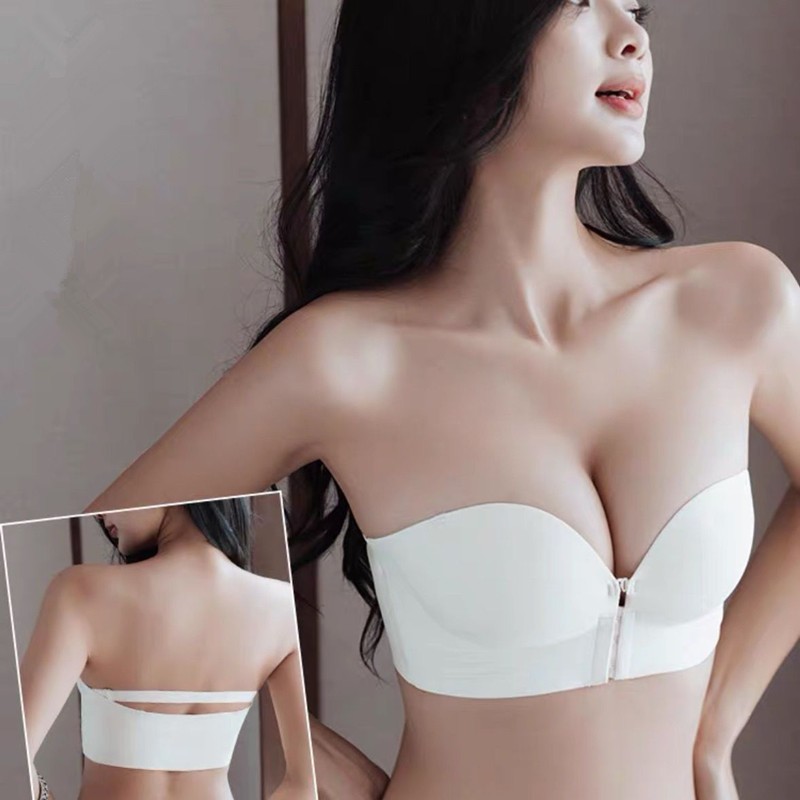 Áo ngực nữ thời trang cài trước, mút dày, dành cho ngực nhỏ, không dây, mềm mại, nâng đẩy, đồ lót nữ