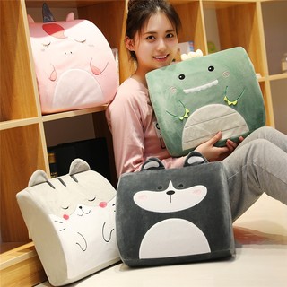 Gối Tựa Lưng Đệm Lót Ghế Văn Phòng Đai Cài Hoạt Hình Backrest Pillow【Chiosala12】