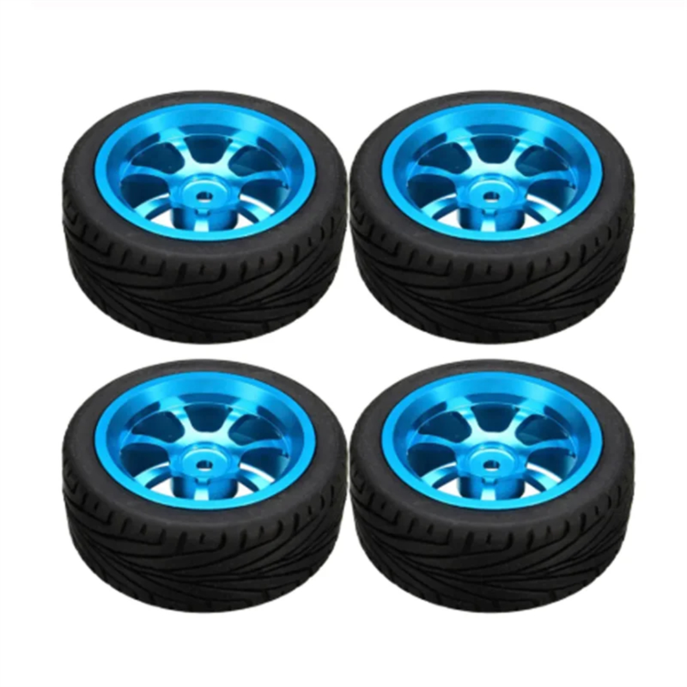 Misppro 4Pcs Alloy Wheels & Tires For 1/18 WLtoys A959, A979, K929 RC Cars - Blue