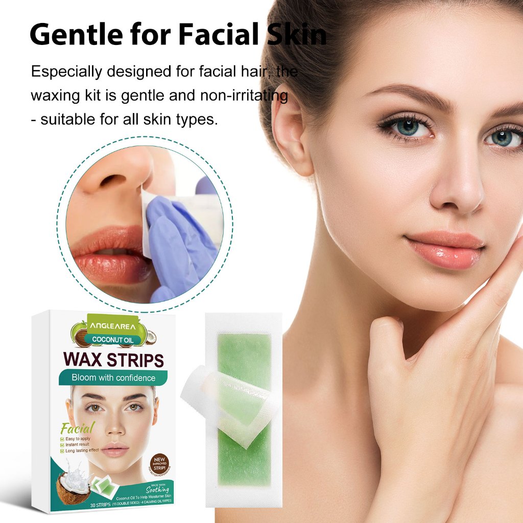 Ảnh Ruoall Dải sáp tẩy lông tại nhà nhanh chóng và đơn giản30 CÁI, tẩy lông dễ dàng, da mịn màng 4