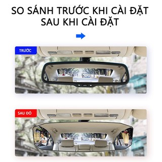 Kính chiếu hậu SEAMETAL góc rộng chống chói cho xe hơi