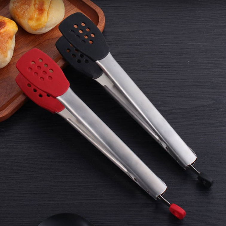 Kẹp BBQ bằng thép không gỉ & silicon chất lượng cao, Kẹp nướng lý tưởng cho nhà bếp của bạn – Kẹp thực phẩm 10 inch đa năng, Kẹp Salad và Kẹp nấu ăn – Quà tặng dụng cụ nhà bếp hoàn hảo