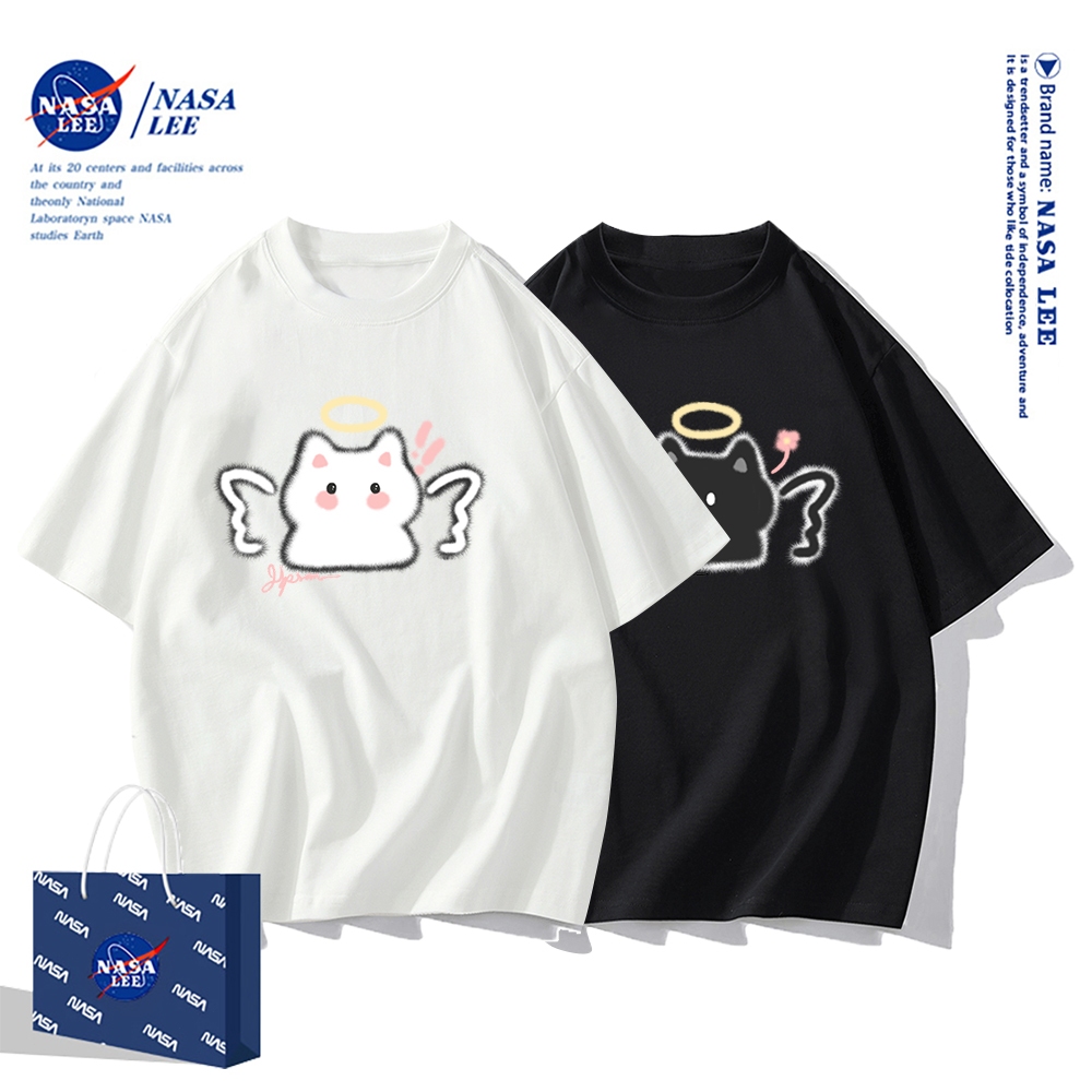 Nasa Khớp Ngắn Tay Nam Nữ Xu Hướng Thời Trang Mùa Hè 2024 Phong Cách Mới Rời Cặp Đôi Nửa Tay t