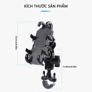 Giá đỡ điện thoại trên ô tô/xe máy SEAMETAL siêu giảm xóc