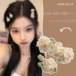 Mùa Hè 2024 Siêu Bất Tử Rừng Camellia Hoa Tóc Nữ Trán Bên Nổ Tóc Phong Cách Cổ Xưa