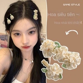 Mùa Hè 2024 Siêu Bất Tử Rừng Camellia Hoa Tóc Nữ Trán Bên Nổ Tóc Phong Cách Cổ Xưa