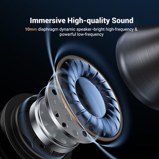 Tai nghe có dây trong tai 3.5mm có micrô UGREEN Tai nghe âm thanh nổi HiFi, dành cho hầu hết có giắc cắm 3.5 mm