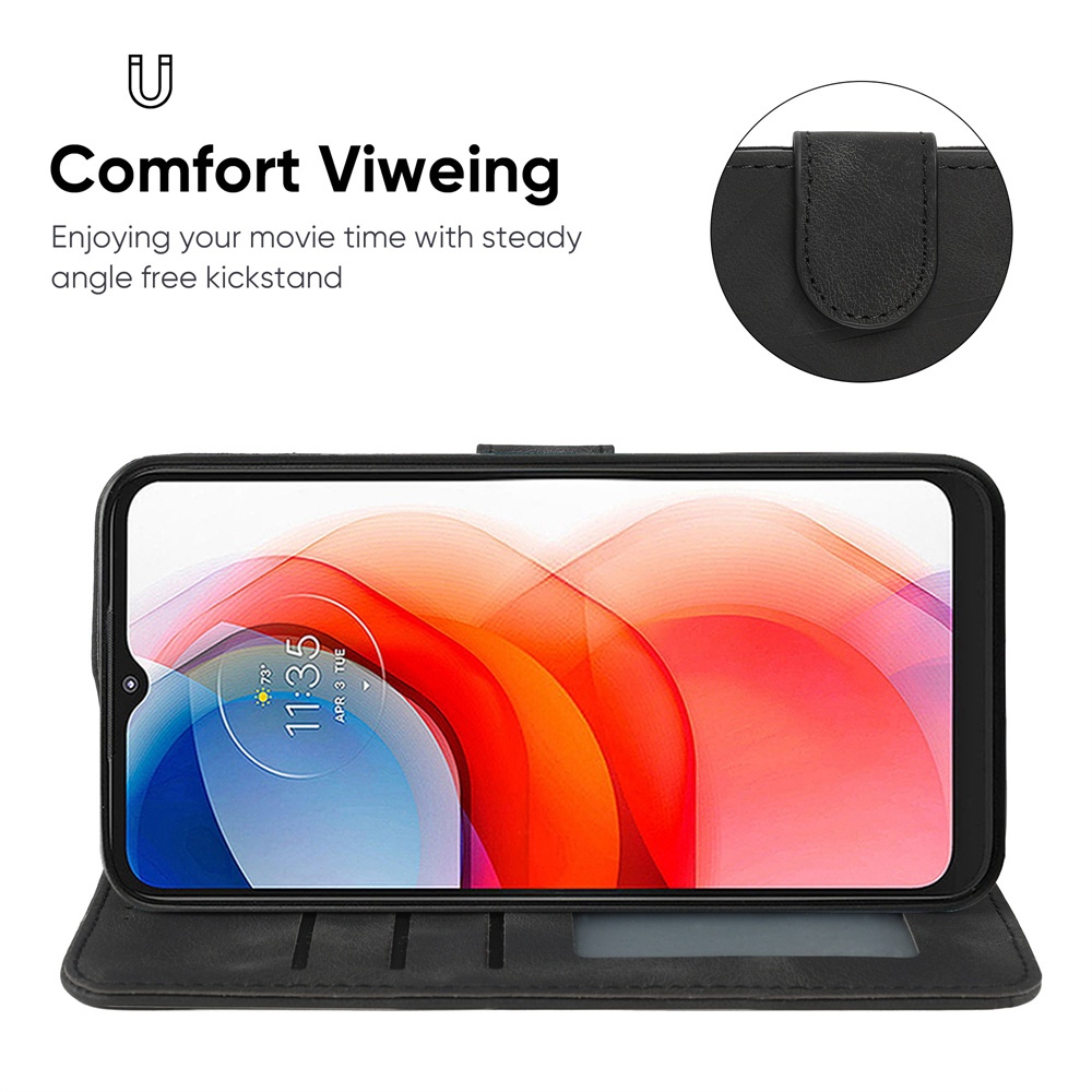 Vỏ Cho Motorola Moto G Play 2021 Flip Cover Ví Từ Tính Mờ Mềm Bao Da Điện Thoại Đựng Thẻ Bỏ Túi Silicone Tpu Ốp Lưng Chống Sốc