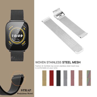 Dây đeo đồng hồ 20mm 22mm Dây đeo bằng thép không gỉ Milanese cho Huami Amazfit Bip6 Bip 5 Bip 3 Pro S U / GTS 2 3 4 mini / GTR4 GTR3 GTR2 2e
