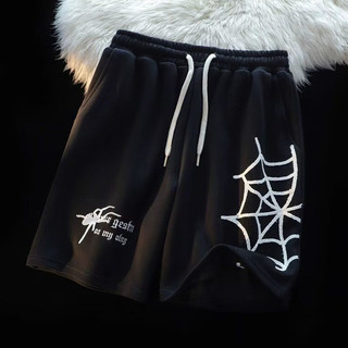 Quần Short Nam ESEA American Retro POP Nhện In Rời Đi Biển Quần Thể Thao Hợp Thời Trang