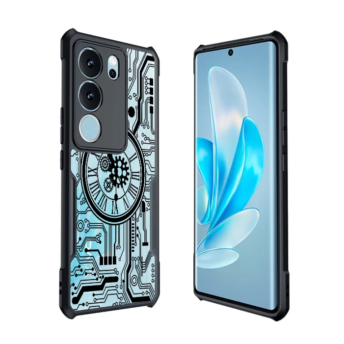 Ốp Lưng Cơ VIVO Y400 Y200 Pro GT Y200E Y100 Y78 Y36 Y35 Y29 Y27 Y17S Y16 Y15C Y01 Y02S Y04 Y22S Y29S Y22 4G 5G Vỏ Trong Suốt Túi Khí Chống Sốc Phong Cách Kim Loại