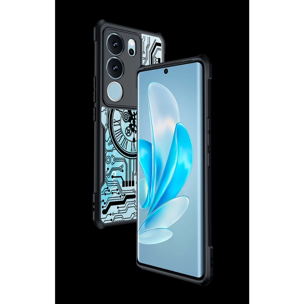 Ốp Lưng Cơ VIVO Y400 Y200 Pro GT Y200E Y100 Y78 Y36 Y35 Y29 Y27 Y17S Y16 Y15C Y01 Y02S Y04 Y22S Y29S Y22 4G 5G Vỏ Trong Suốt Túi Khí Chống Sốc Phong Cách Kim Loại