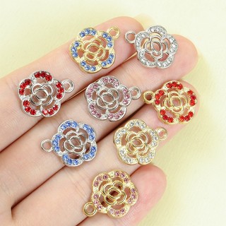 10 Chiếc Phong Cách Mới Quyến Rũ Camellia Thanh Lịch Với Nhiều Màu Sắc Kim Cương Giả DIY Tính Khí Vòng Cổ Vòng Tay Bông Tai Cho Trang Phục Dây Chuyền Trang Trí Làm Mặt Dây Hoa Rỗng