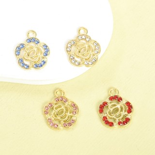 10 Chiếc Phong Cách Mới Quyến Rũ Camellia Thanh Lịch Với Nhiều Màu Sắc Kim Cương Giả DIY Tính Khí Vòng Cổ Vòng Tay Bông Tai Cho Trang Phục Dây Chuyền Trang Trí Làm Mặt Dây Hoa Rỗng