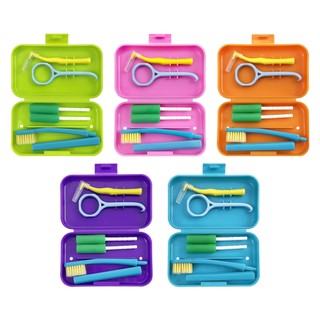Bộ Chăm Sóc Nha Khoa Du Lịch Di Động Bàn Chải Đánh Răng Có Thể Tháo Rời Bàn Chải Interdental Hộp Bảo Quản Aligner Nhai Nẹp Dụng Cụ Loại Bỏ