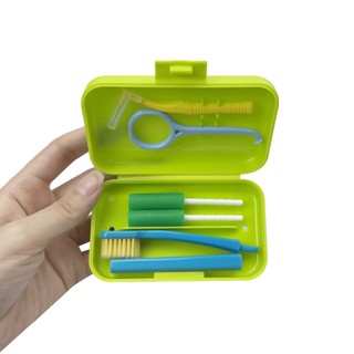 Bộ Chăm Sóc Nha Khoa Du Lịch Di Động Bàn Chải Đánh Răng Có Thể Tháo Rời Bàn Chải Interdental Hộp Bảo Quản Aligner Nhai Nẹp Dụng Cụ Loại Bỏ
